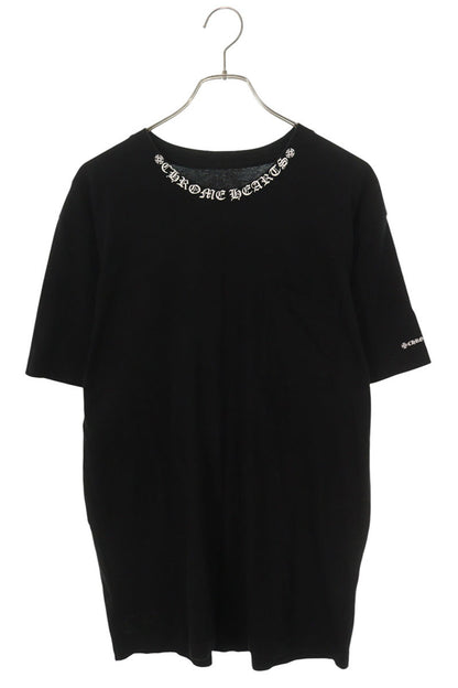 Chrome Hearts Neck Logo Print T-Shirt Black Size L