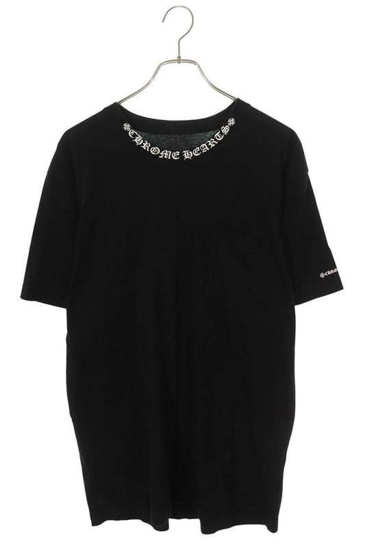 Chrome Hearts Neck Logo Print T-Shirt Black Size L