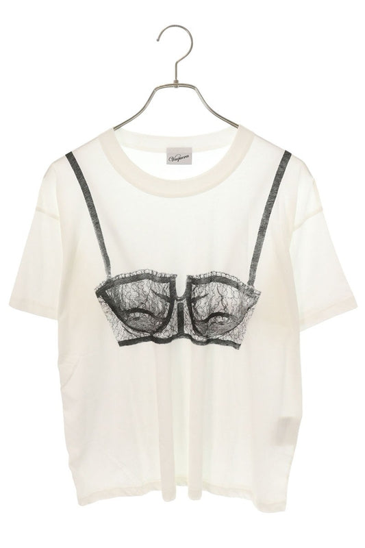 VAQUERA Cotton Lingerie Trompe L'oeil T-Shirt White Size XL