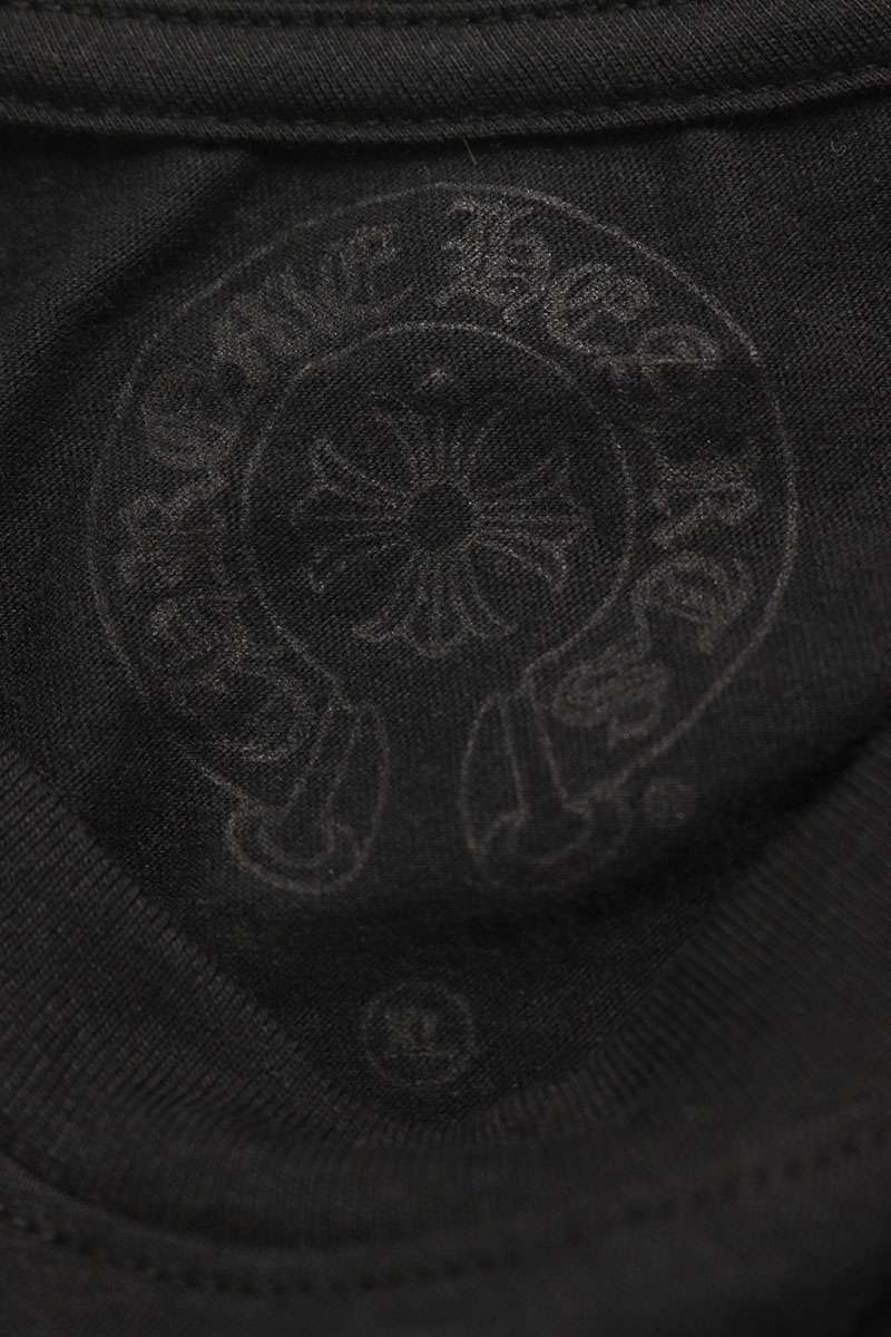 Chrome Hearts Back Logo Print T-Shirt Black Cotton Size XL