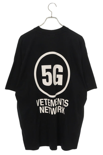 VETEMENTS 5G Logo Oversized T-Shirt Black Size XS