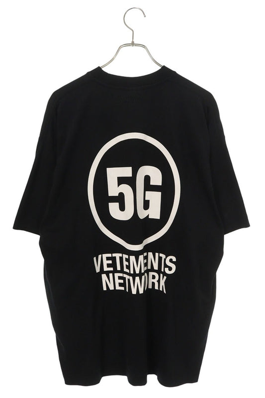 VETEMENTS 5G Logo Oversized T-Shirt Black Size XS