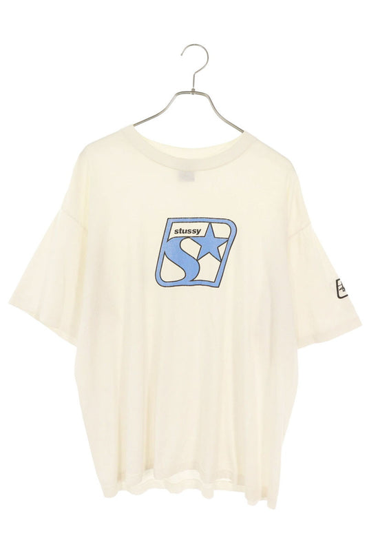 STUSSY 90s Star Logo Print T-Shirt White Size XL