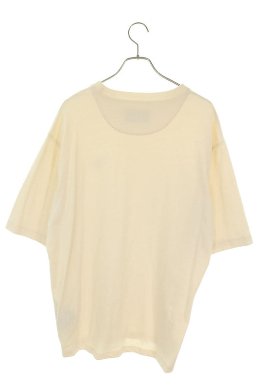 PRADA Beige Triangle Logo T-Shirt Size L