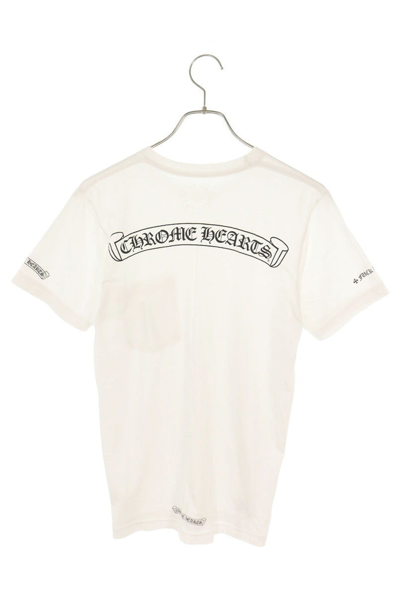 Chrome Hearts Back Scroll Label Print T-Shirt White Size S