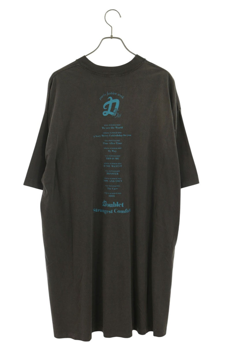 doublet 25SS PFW Tour Rhinestone T-Shirt Black Size ONE