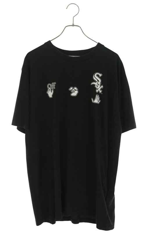 OFF-WHITE 21AW White Sox Logo Print T-Shirt Black Size XL
