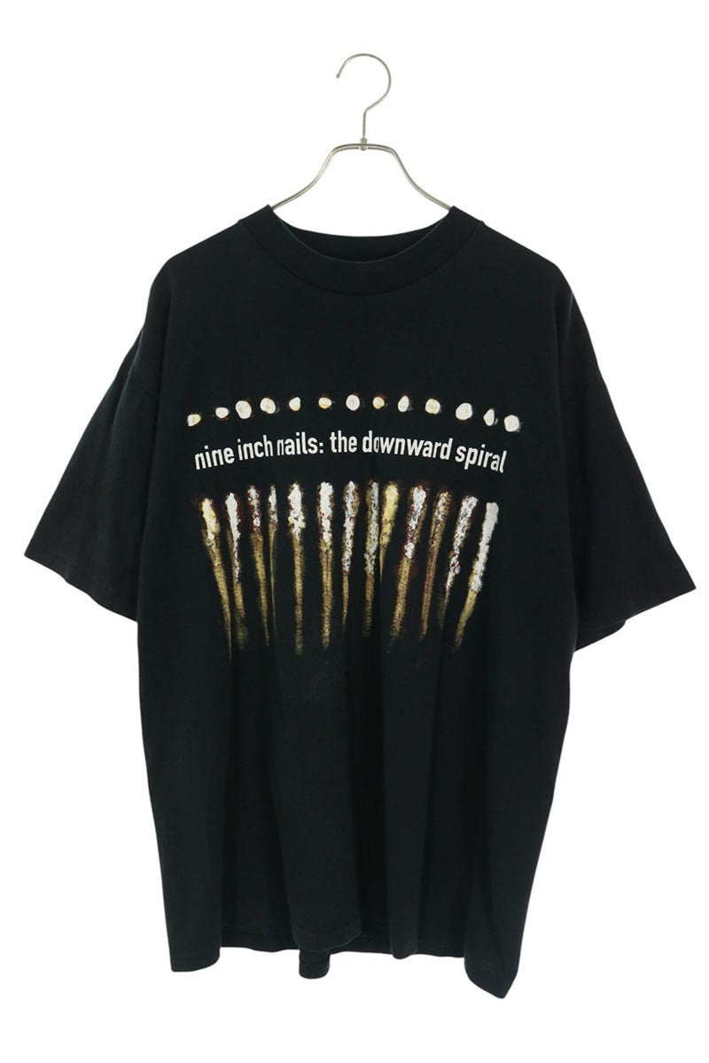 VINTAGE Black Nine Inch Nails SPIRAL Cotton T-Shirt Size XL