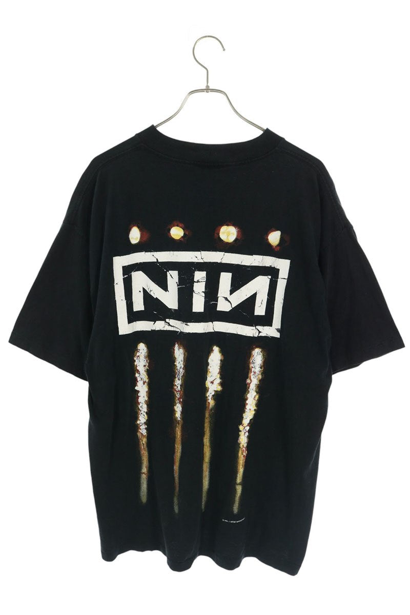 VINTAGE Black Nine Inch Nails SPIRAL Cotton T-Shirt Size XL