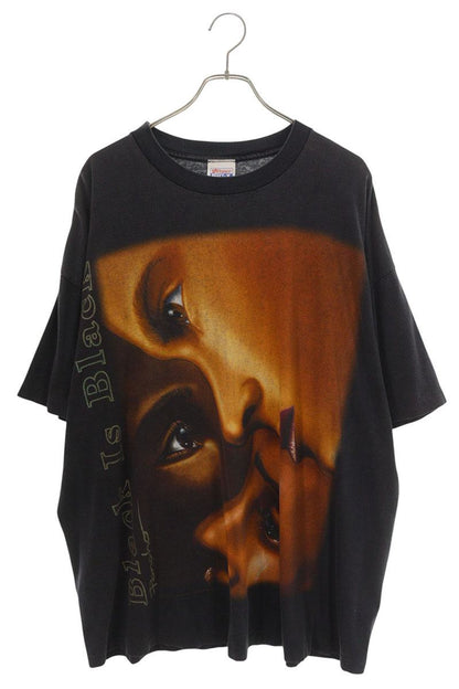 VINTAGE BLACK IS BLACK Art Logo T-Shirt Black Size XXXL
