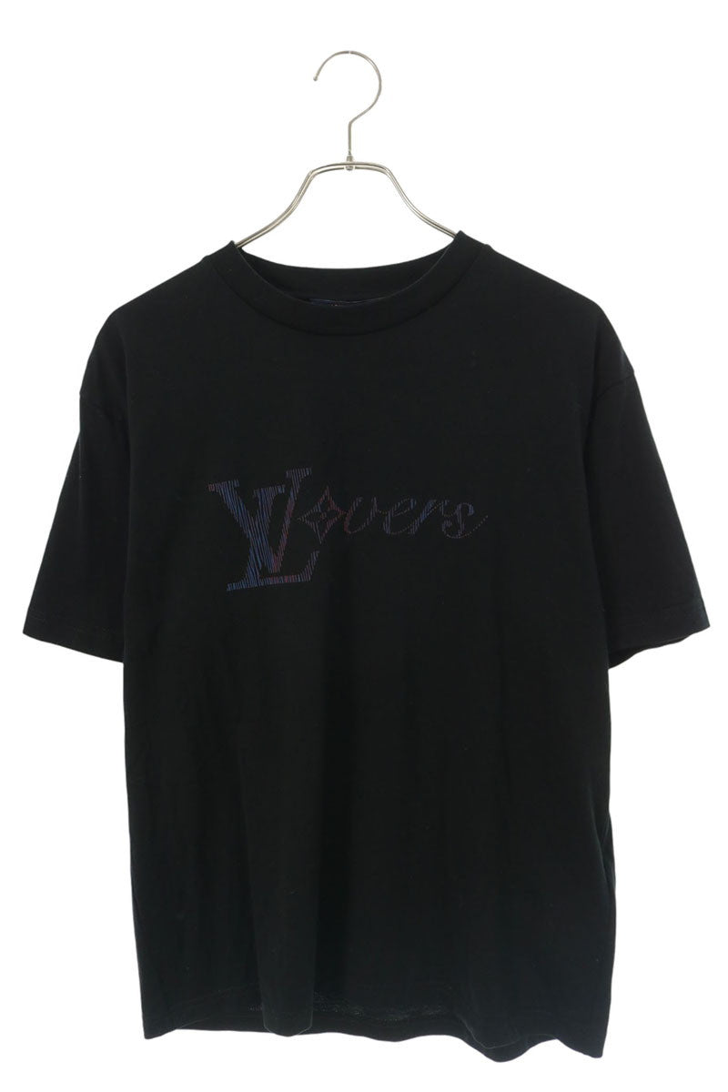 LOUISVUITTON Iridescent LV Birds Cotton T-Shirt Black Size M