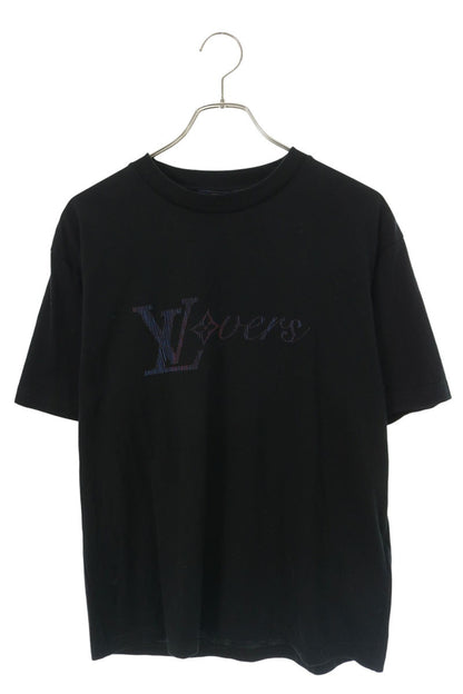 LOUISVUITTON Iridescent LV Birds Cotton T-Shirt Black Size M
