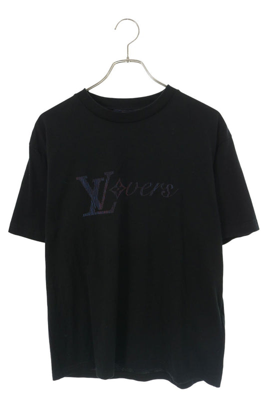 LOUISVUITTON Iridescent LV Birds Cotton T-Shirt Black Size M