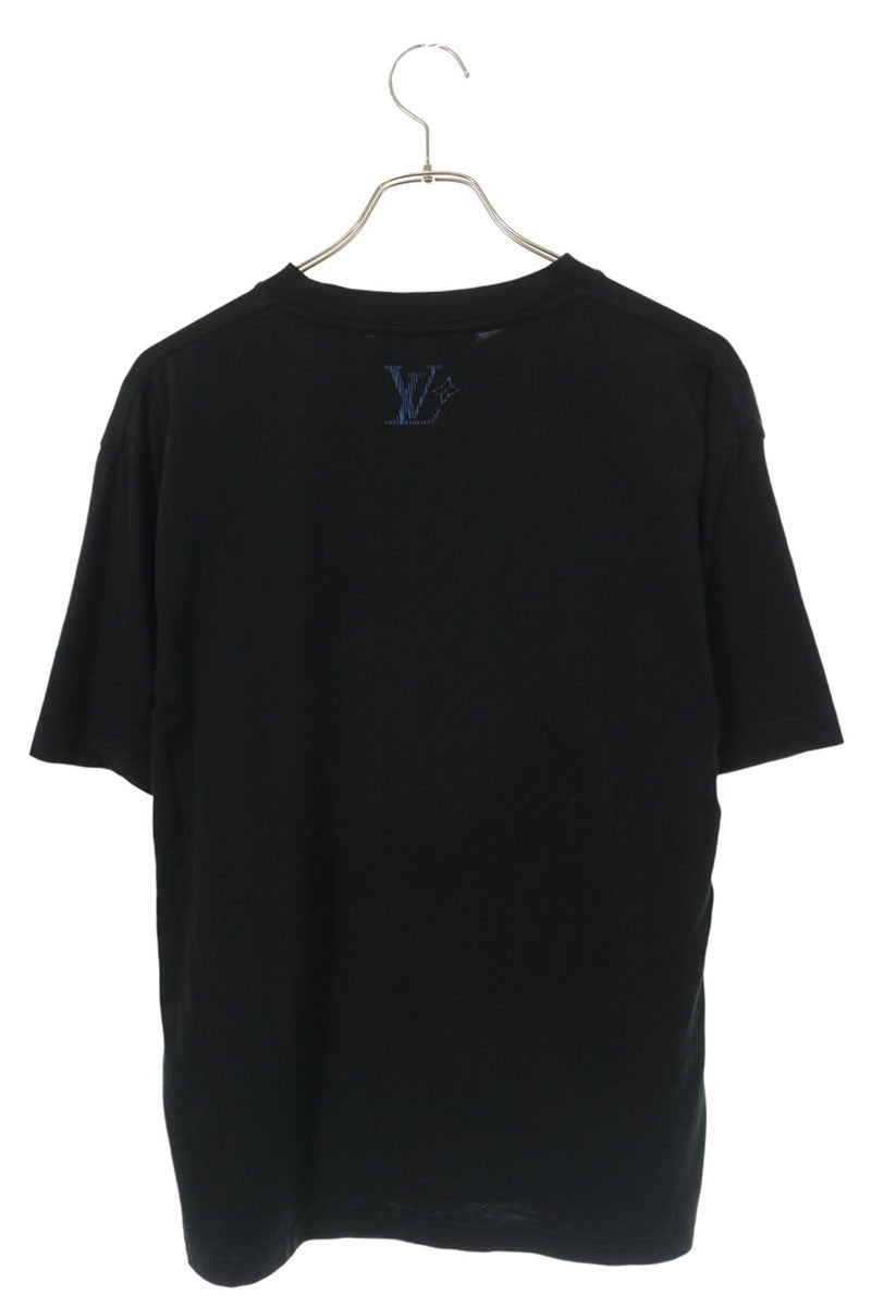 LOUISVUITTON Iridescent LV Birds Cotton T-Shirt Black Size M