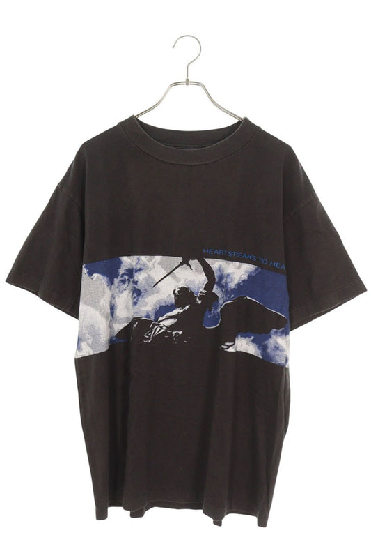 SAINT MICHAEL Heart Speaks To Vintage T-Shirt Black Size L