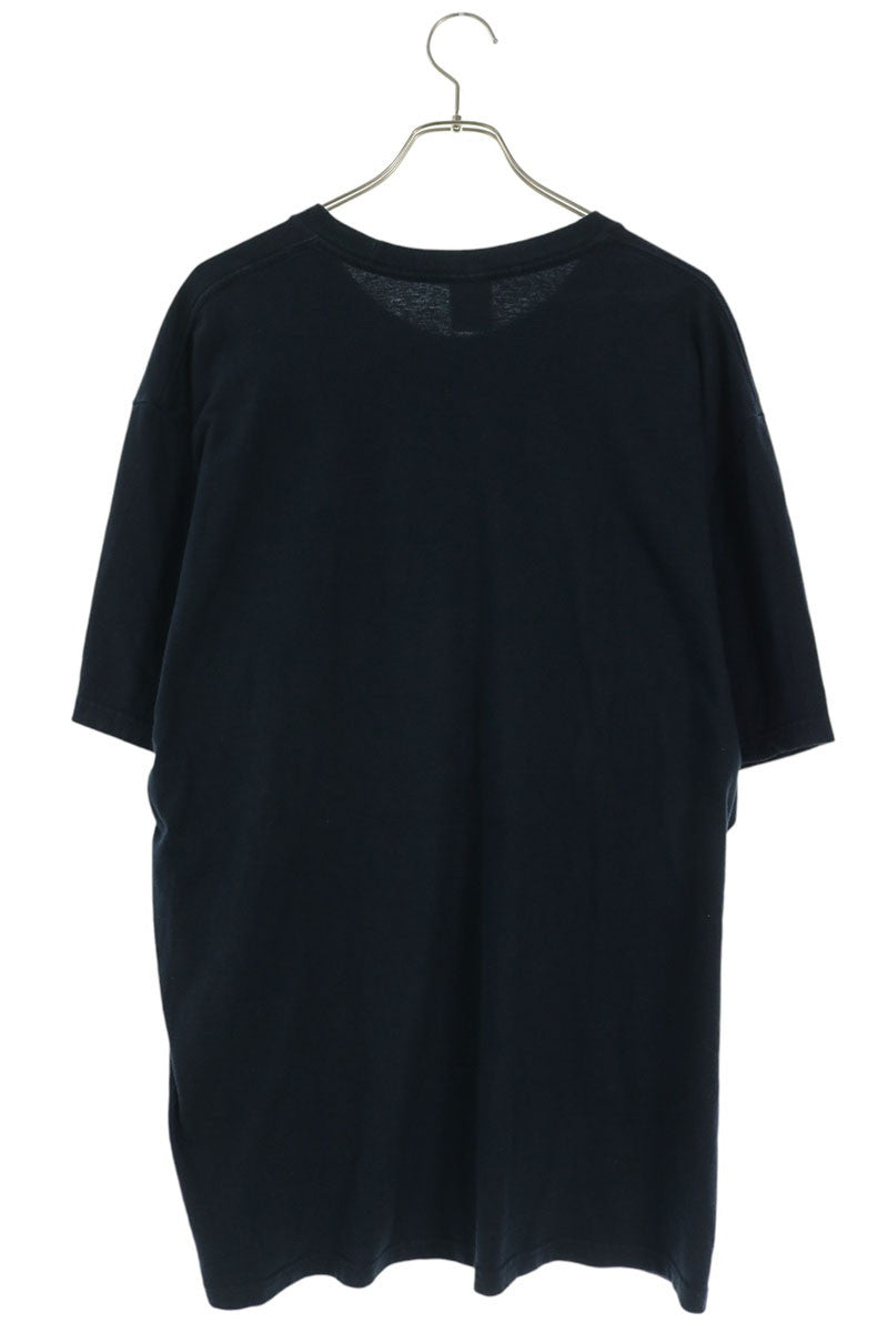 SUPREME Stack Logo Cotton T-Shirt Navy Size XL
