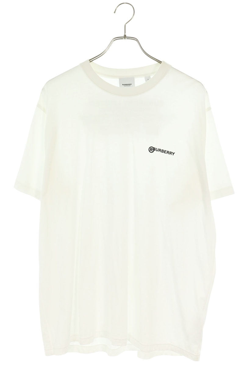 Burberry Rubber Logo Cotton T-Shirt White Size S