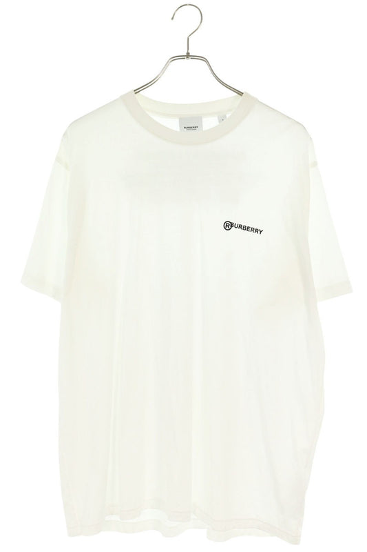Burberry Rubber Logo Cotton T-Shirt White Size S