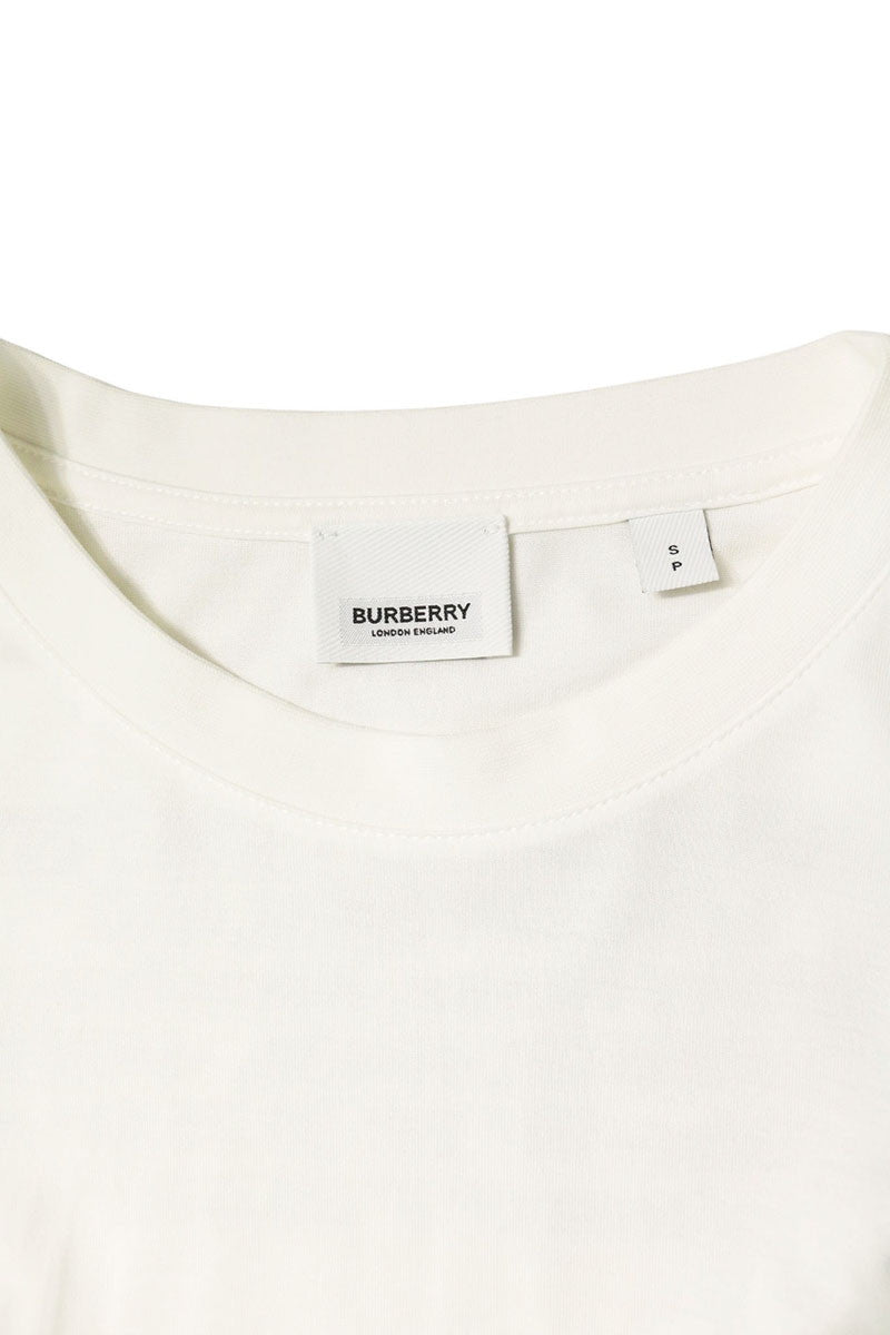Burberry Rubber Logo Cotton T-Shirt White Size S