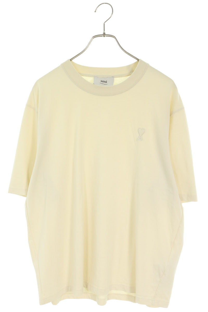 AMI Alexandre Mattiussi Heart Logo T-Shirt White Size M