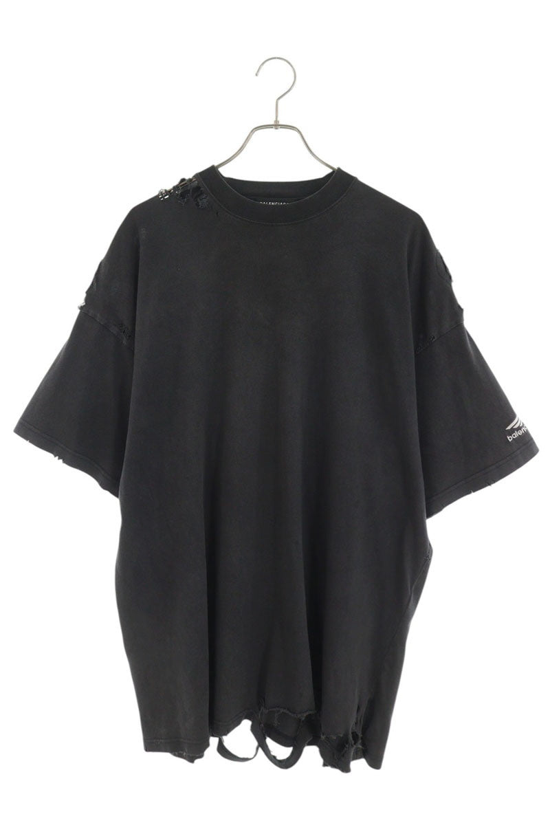 BALENCIAGA Destroy Repair T-Shirt Black Size 2