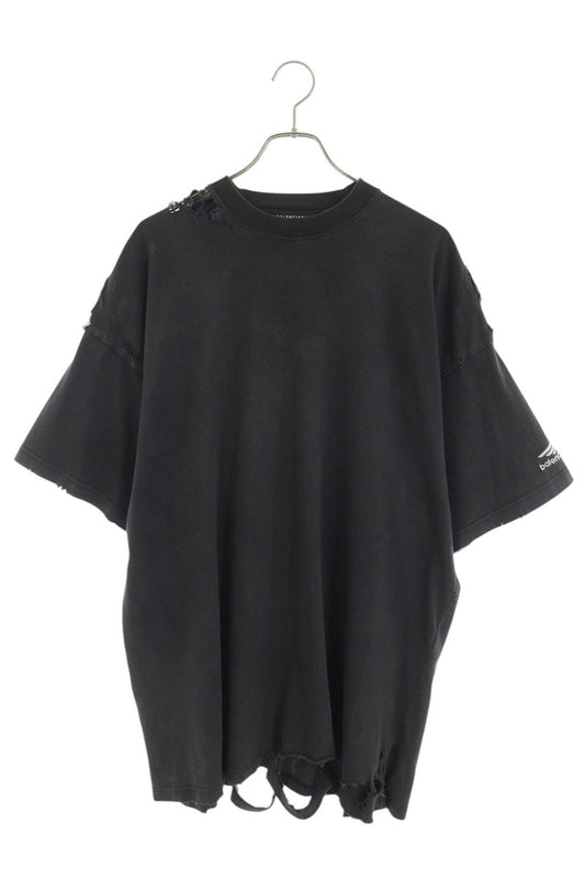 BALENCIAGA Destroy Repair T-Shirt Black Size 2
