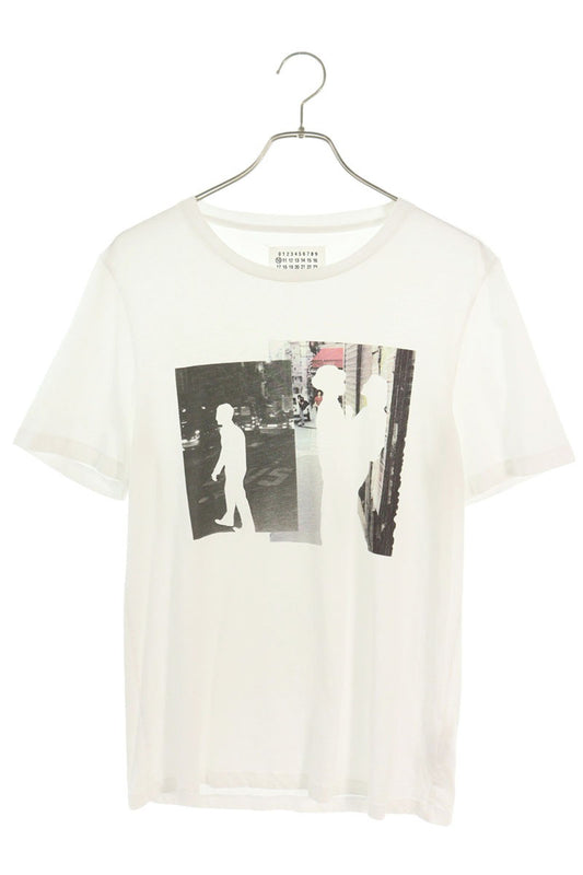 Maison Margiela S30GC0588 Front Print T-Shirt White Size 46