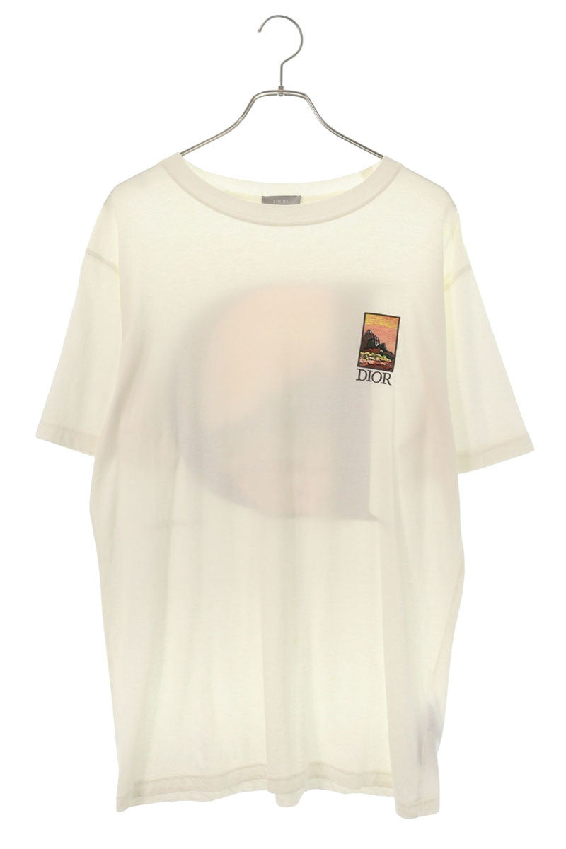 DIOR Jack Kerouac D-Logo Embroidered T-Shirt White Size S