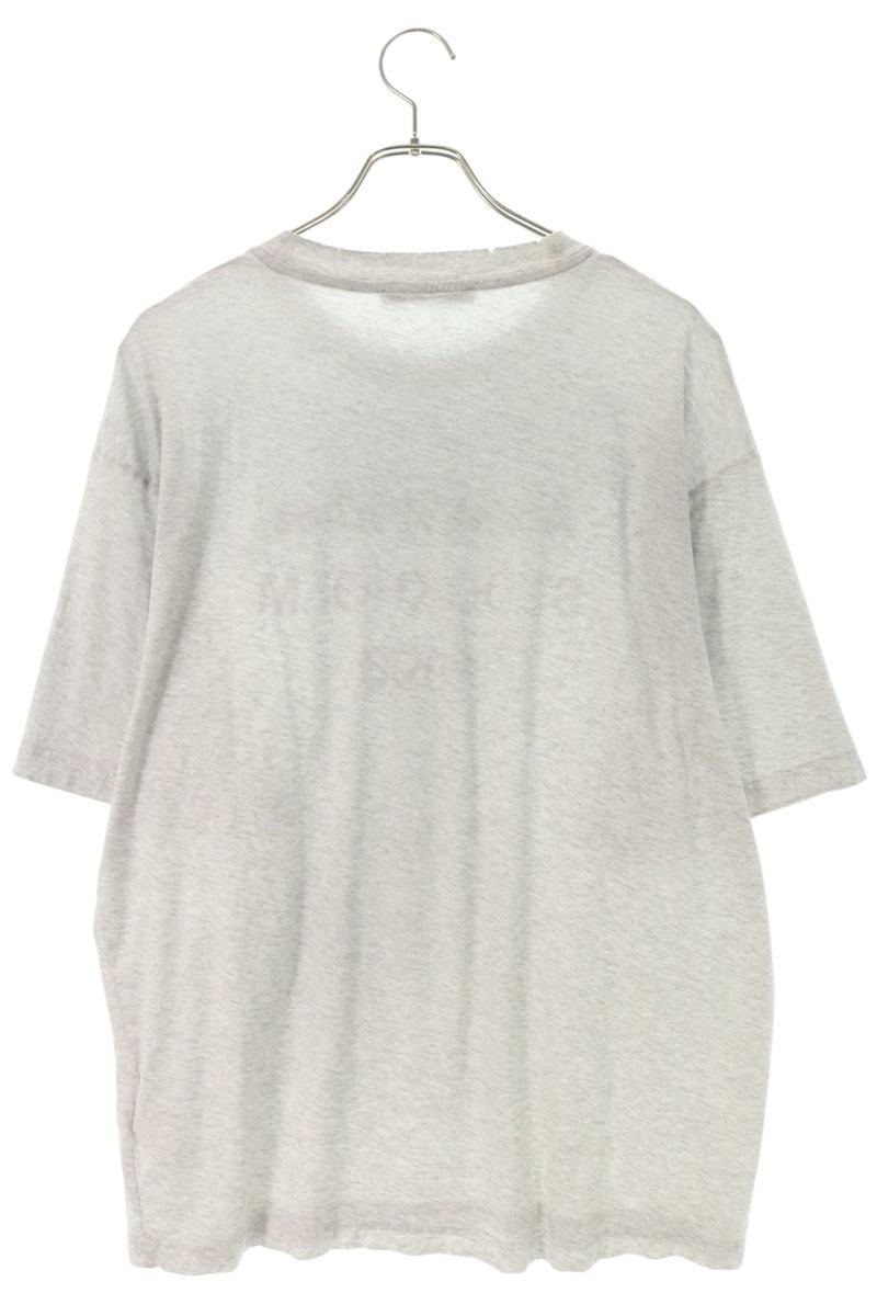 ACNE STUDIOS Logo Print Relaxed Fit T-Shirt Grey Size M