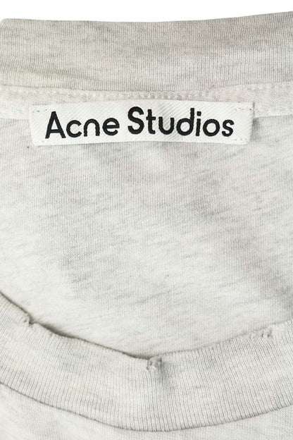 ACNE STUDIOS Logo Print Relaxed Fit T-Shirt Grey Size M