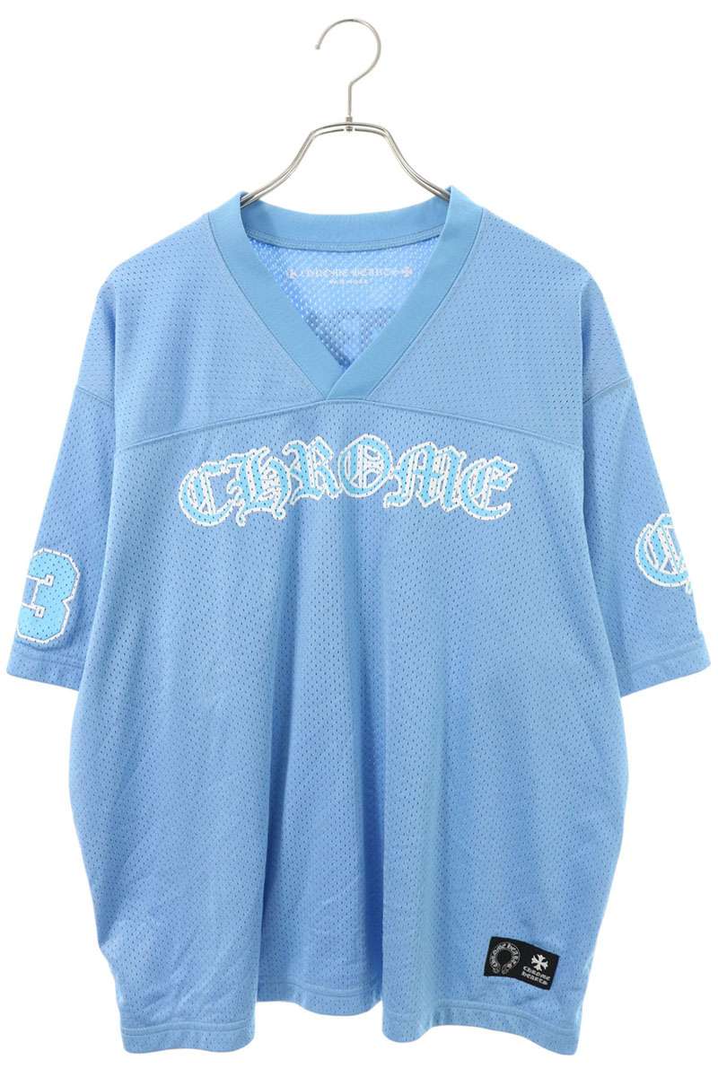 Chrome Hearts MESH WARM UP JERSEY TEE CH Blue T-Shirt Size L