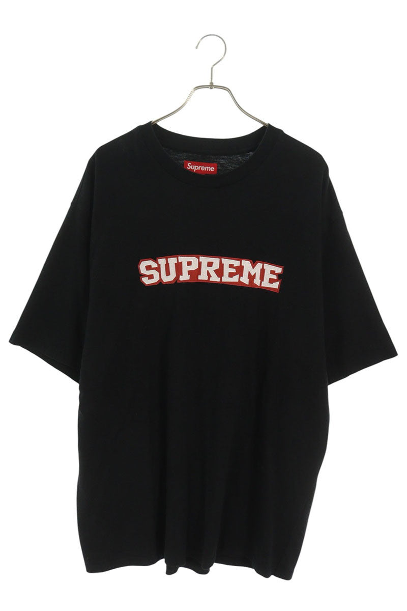 SUPREME 25SS Satin Applique T-Shirt Black/Red Size XXL