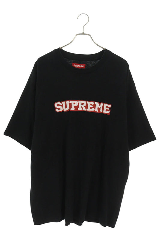 SUPREME 25SS Satin Applique T-Shirt Black/Red Size XXL