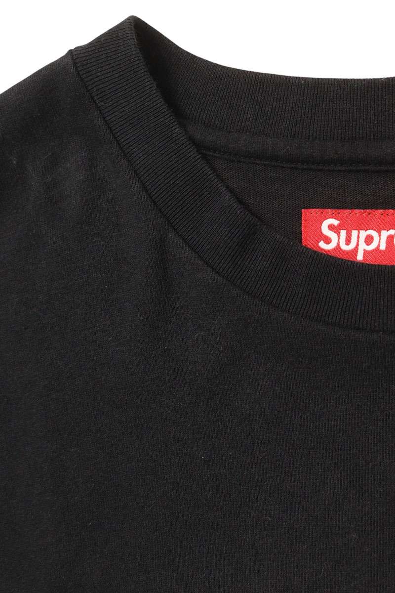 SUPREME 25SS Satin Applique T-Shirt Black/Red Size XXL