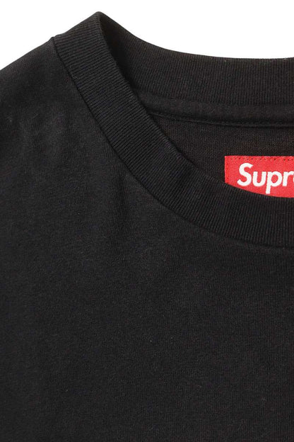 SUPREME 25SS Satin Applique T-Shirt Black/Red Size XXL