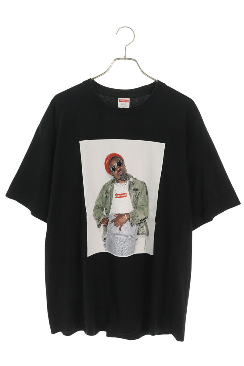 SUPREME Andre 3000 Print Cotton T-Shirt Black Size XL