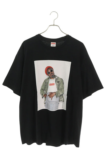 SUPREME Andre 3000 Print Cotton T-Shirt Black Size XL