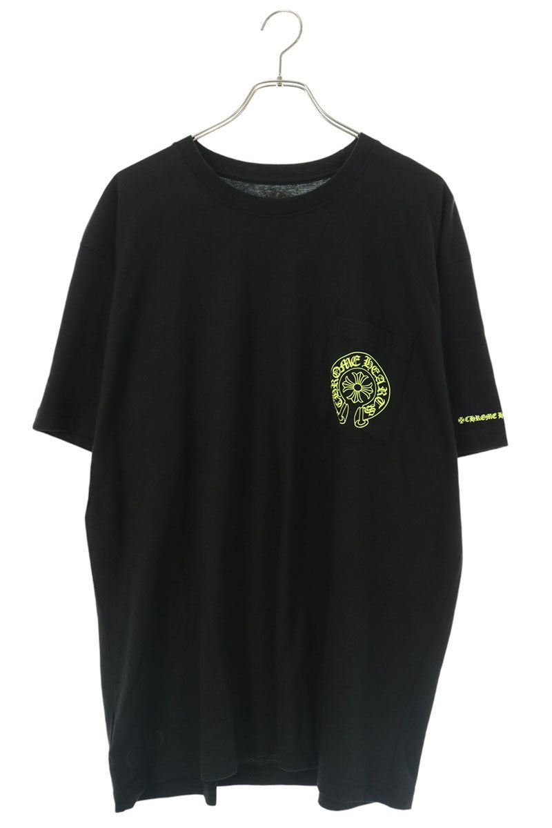 Chrome Hearts Black Yellow Horseshoe Cotton T-Shirt Size XL