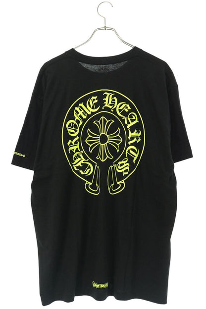 Chrome Hearts Black Yellow Horseshoe Cotton T-Shirt Size XL
