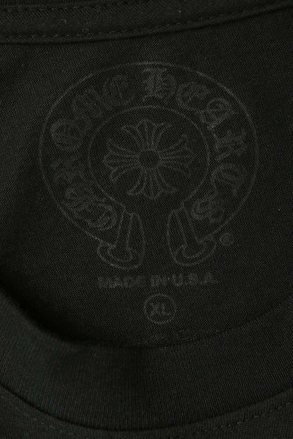 Chrome Hearts Black Yellow Horseshoe Cotton T-Shirt Size XL