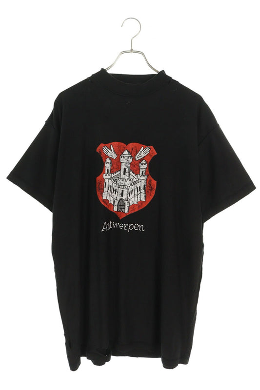 BALENCIAGA 24SS Distressed Inside Out T-Shirt Black Size L