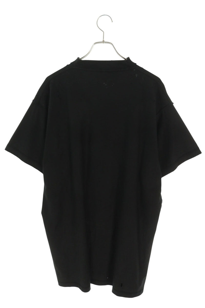 BALENCIAGA 24SS Distressed Inside Out T-Shirt Black Size L