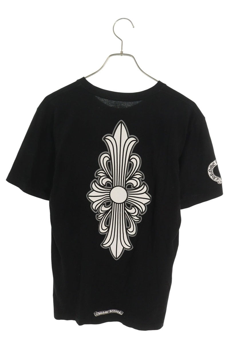 Chrome Hearts Back Floral Cross Print T-Shirt Black Size M