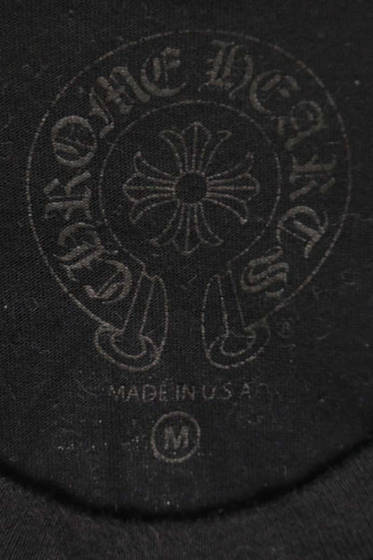 Chrome Hearts Back Floral Cross Print T-Shirt Black Size M