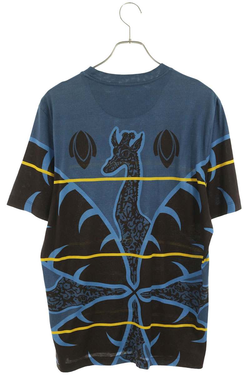 LOUISVUITTON All-Over Print T-Shirt Blue Size XL