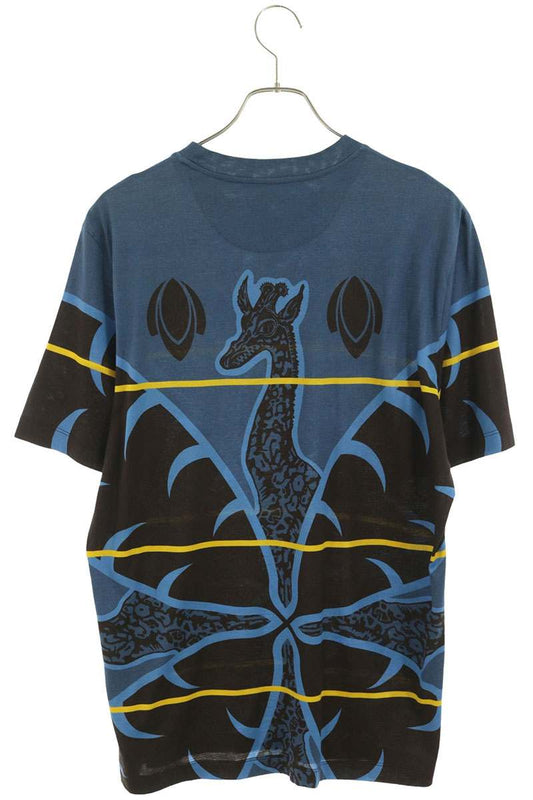 LOUISVUITTON All-Over Print T-Shirt Blue Size XL