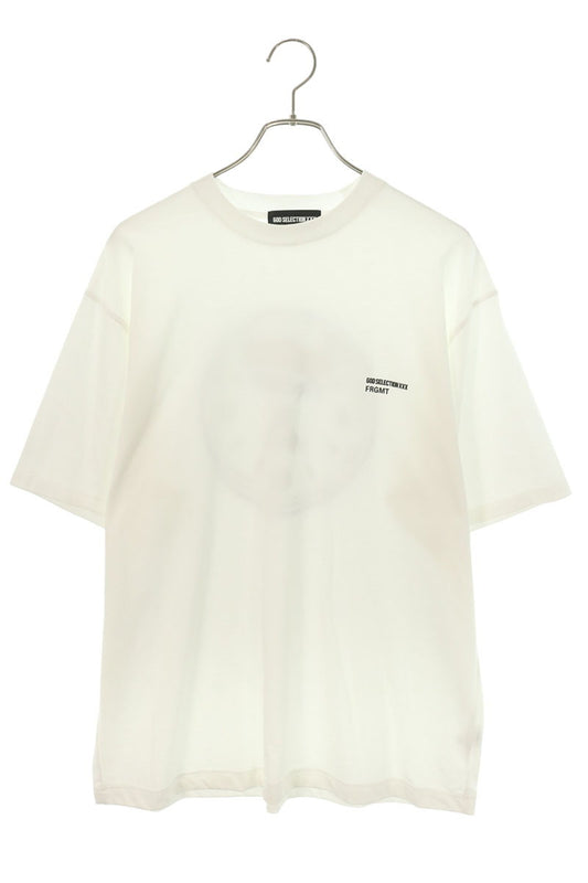 GOD SELECTION XXX x Fragment Design Logo White Blue T-Shirt Size L