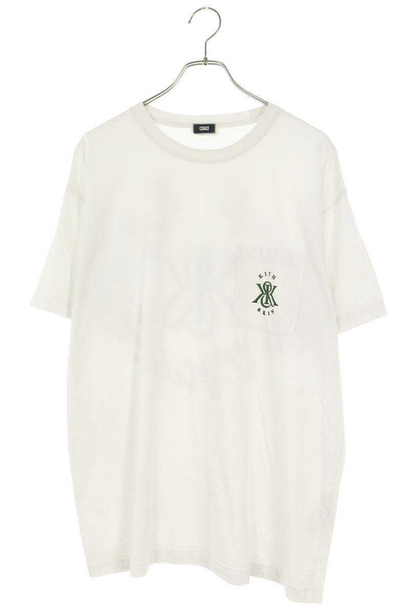 KITH K&K Floral Back Logo Pocket T-Shirt White Size L