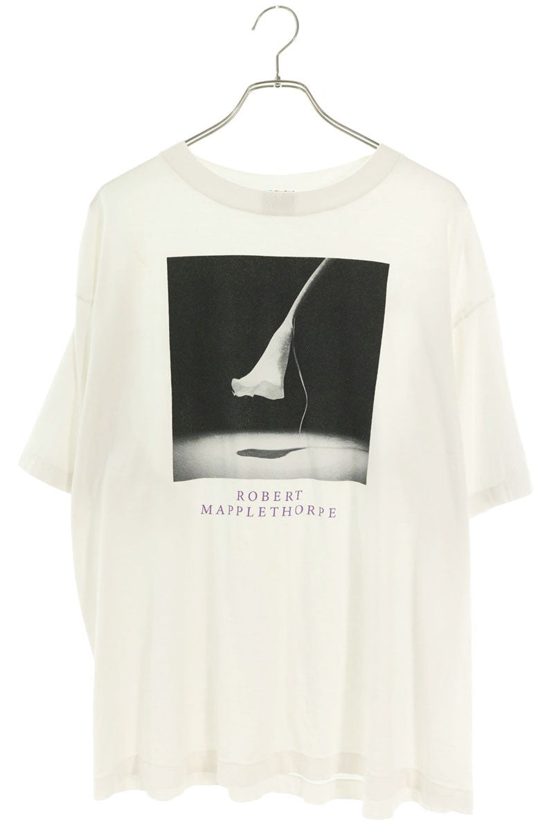 SAINT MICHAEL Vintage Front Print T-Shirt White Size L
