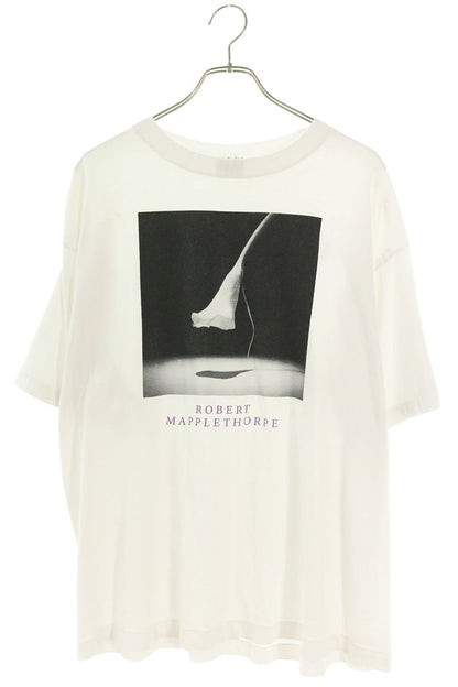 SAINT MICHAEL Vintage Front Print T-Shirt White Size L